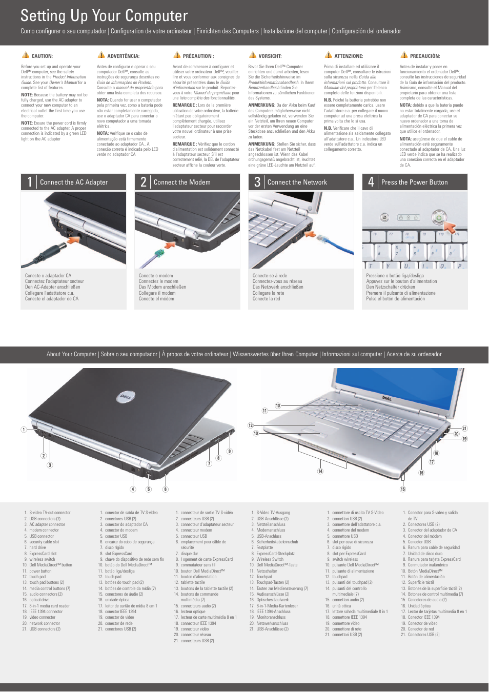 Dell Inspiron 1721 (Mid 2007) User Manual | 2 pages