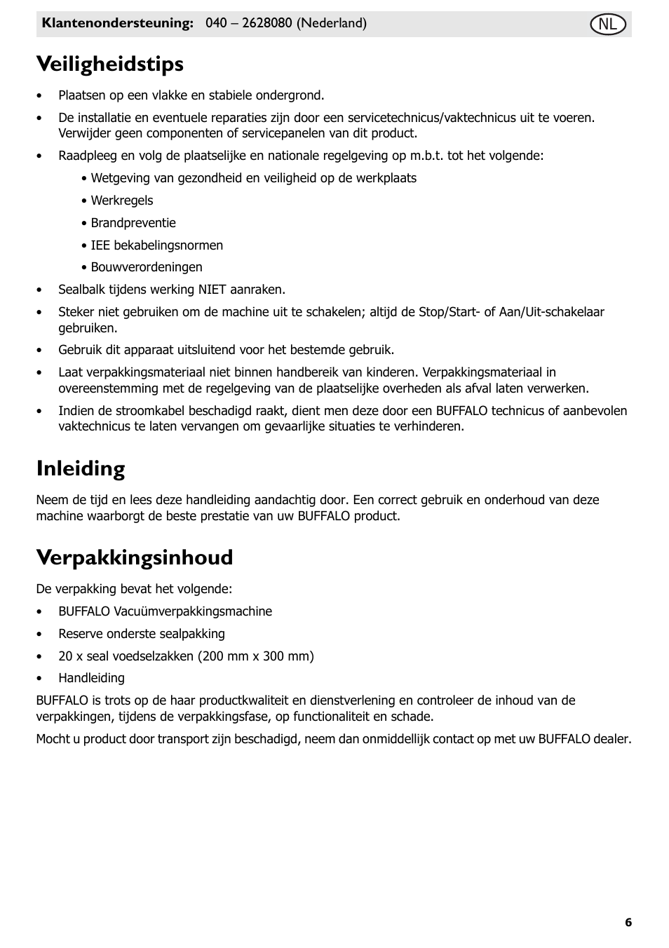 Veiligheidstips, Inleiding, Verpakkingsinhoud | Buffalo S097 User Manual | Page 11 / 64