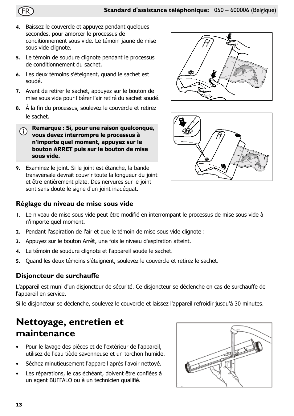 Nettoyage, entretien et maintenance | Buffalo S097 User Manual | Page 18 / 64