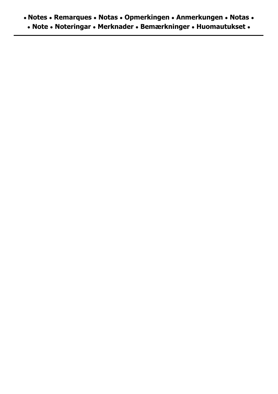 Remarques, Notas, Opmerkingen | Anmerkungen, Merknader, Bemærkninger, Huomautukset | Buffalo S097 User Manual | Page 63 / 64