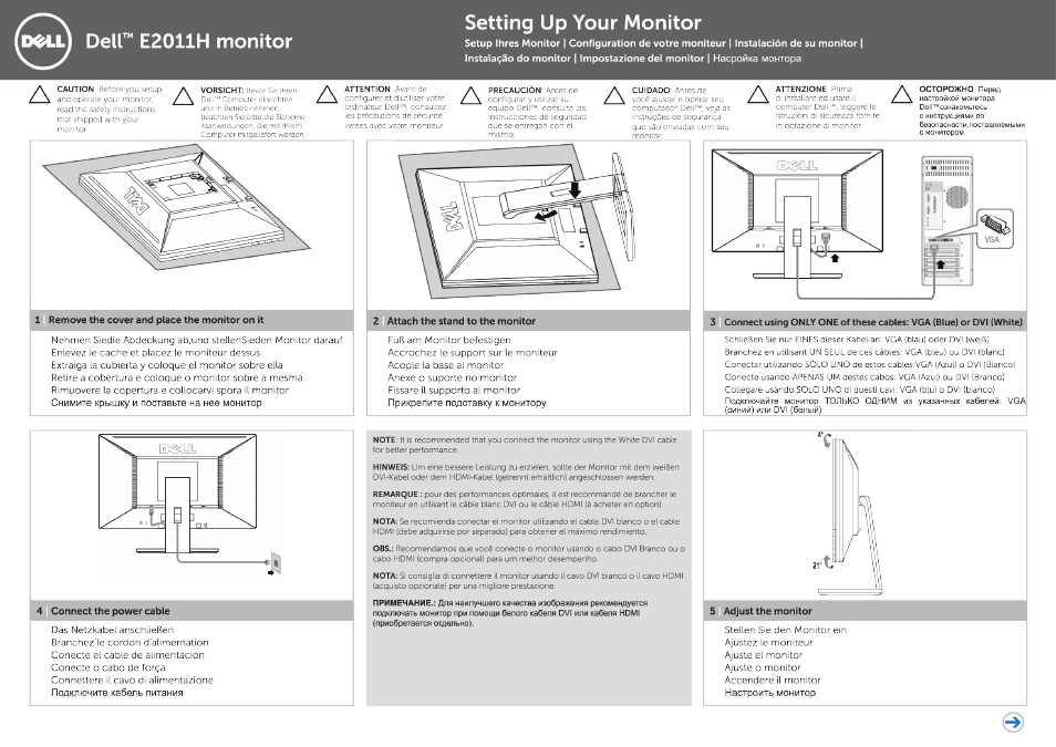 Dell E2011H Monitor User Manual | 2 pages