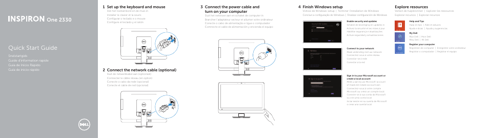 Dell Inspiron One 2330 (Mid 2012) User Manual | 2 pages