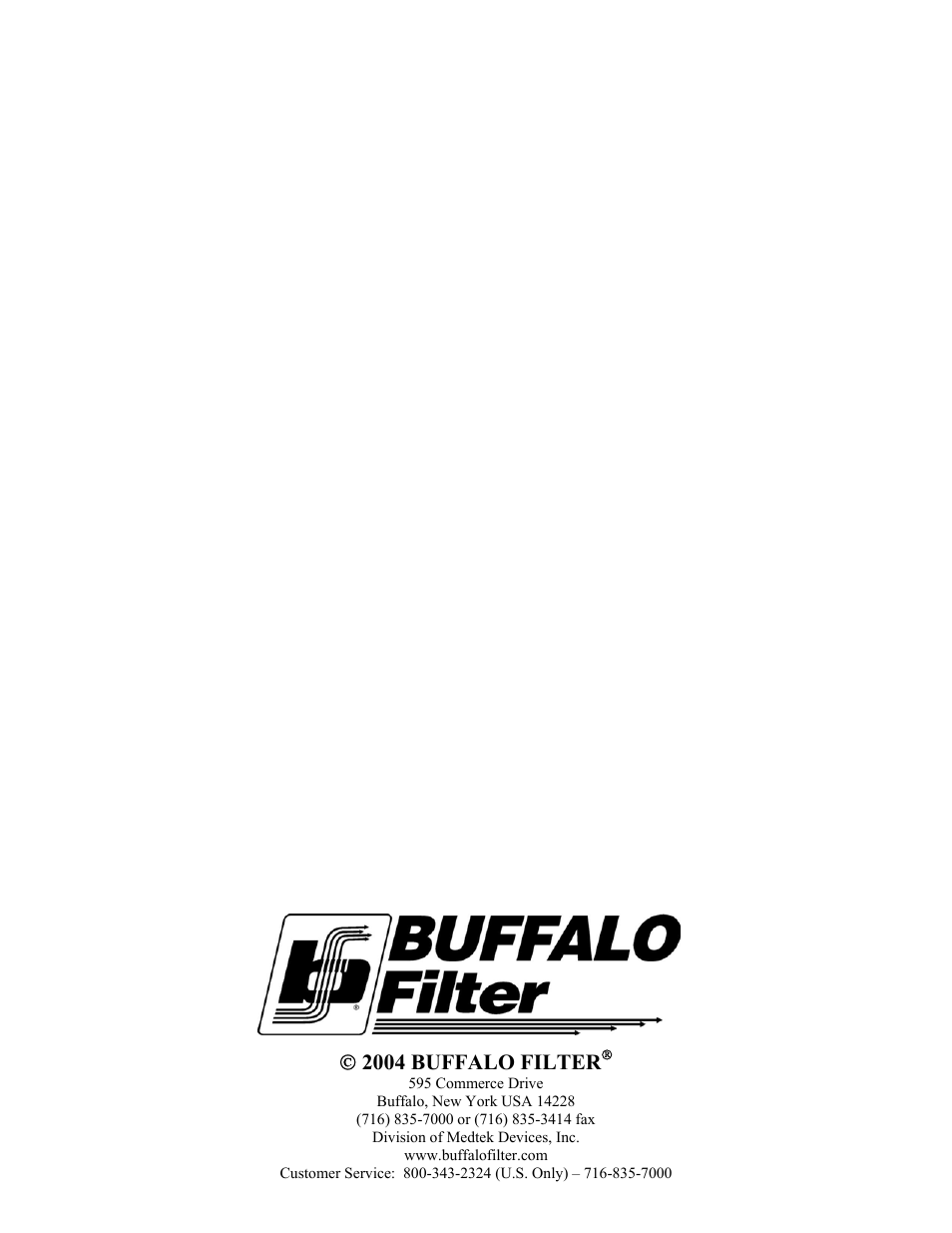 Buffalo Filter Smoke Evacuation System User Manual | Page 17 / 17