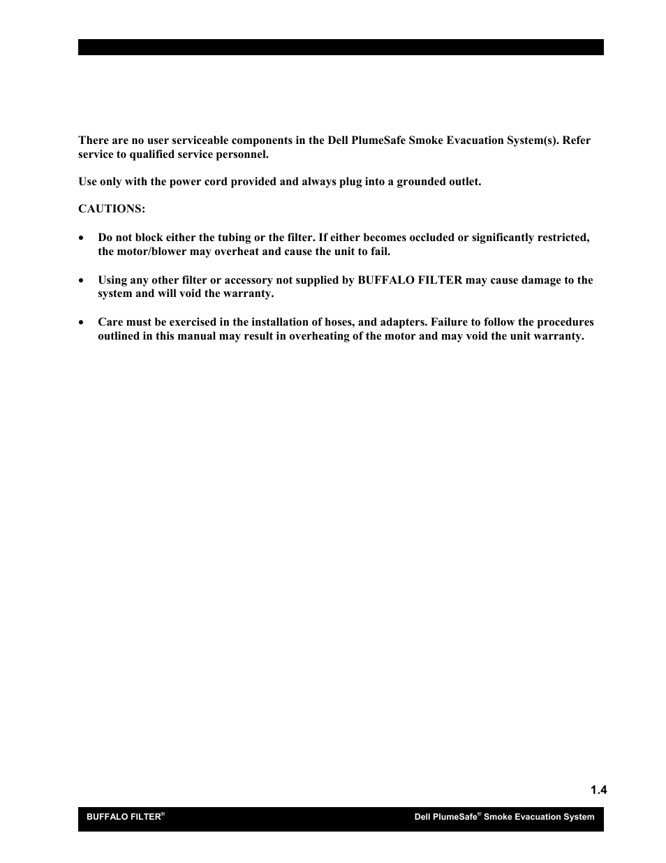 Buffalo Filter Smoke Evacuation System User Manual | Page 8 / 17