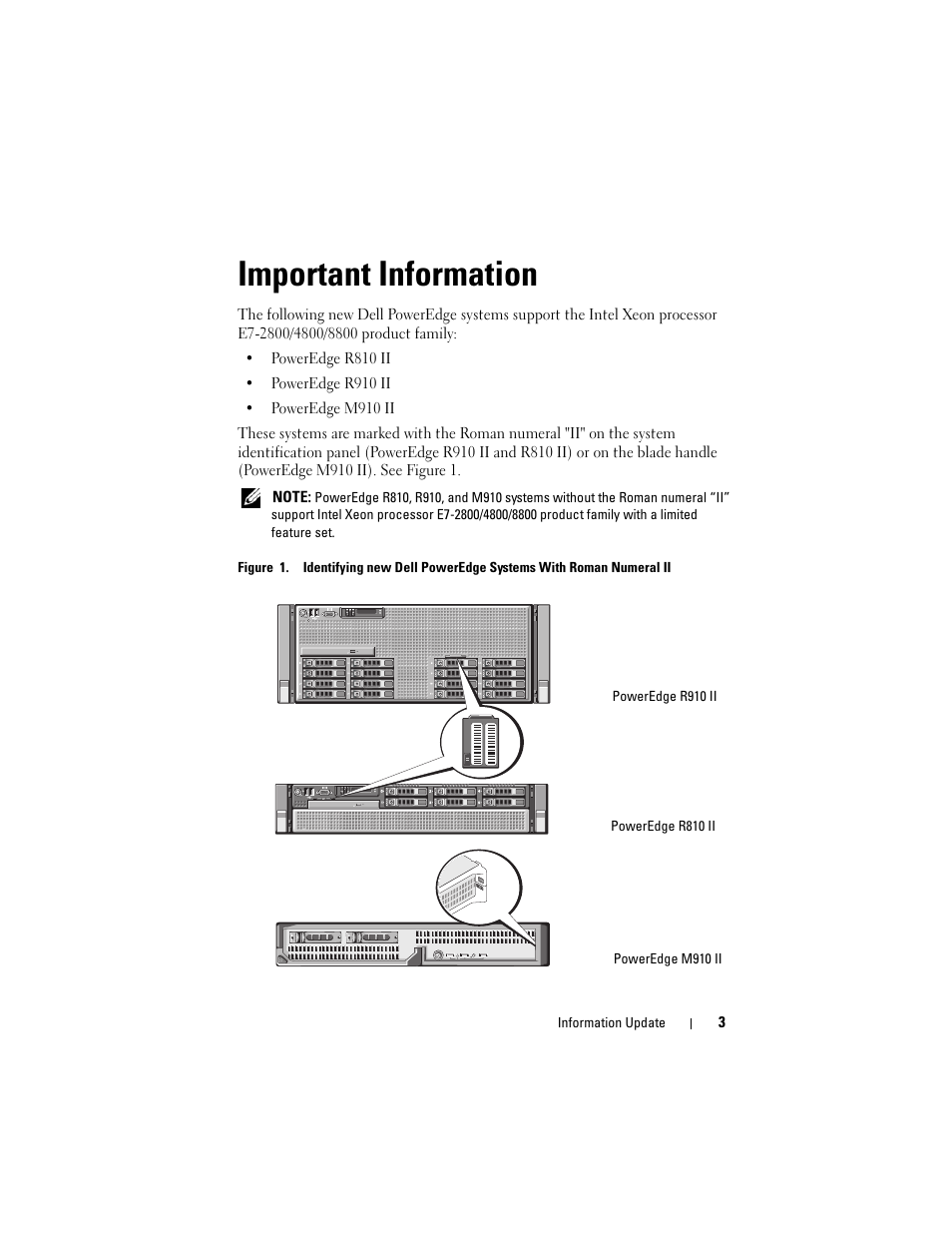 Important information | Dell PowerEdge R810 User Manual | Page 3 / 92