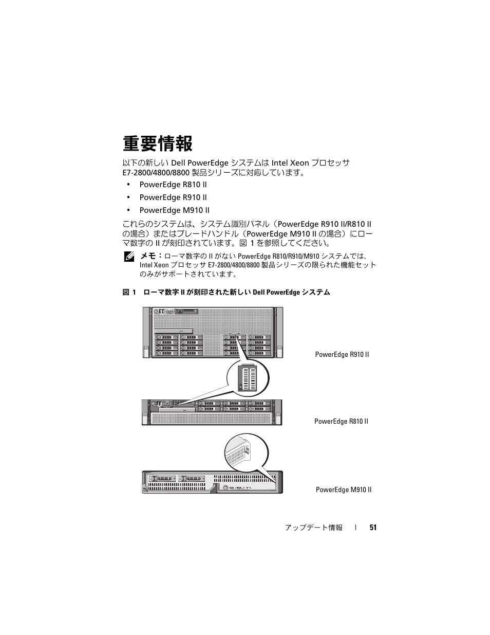 重要情報 | Dell PowerEdge R810 User Manual | Page 51 / 92