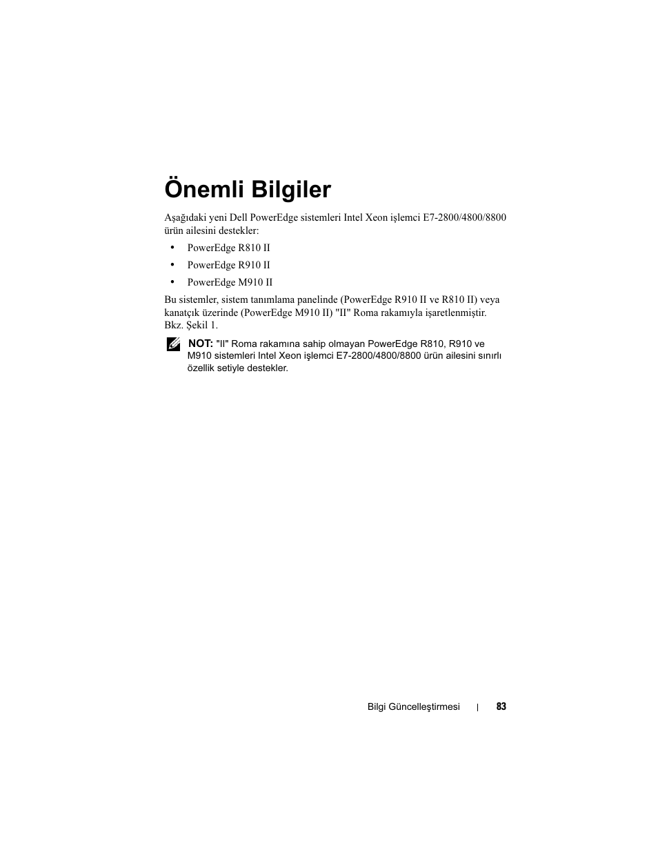 Önemli bilgiler | Dell PowerEdge R810 User Manual | Page 83 / 92