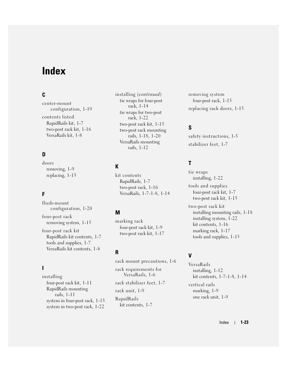 Index | Dell PowerEdge 750 User Manual | Page 25 / 134