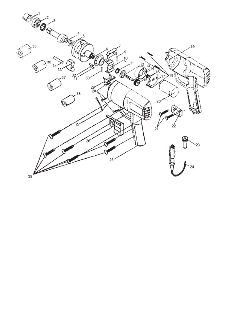Parts list | Buffalo Tools IW12BX 12V User Manual | Page 7 / 8