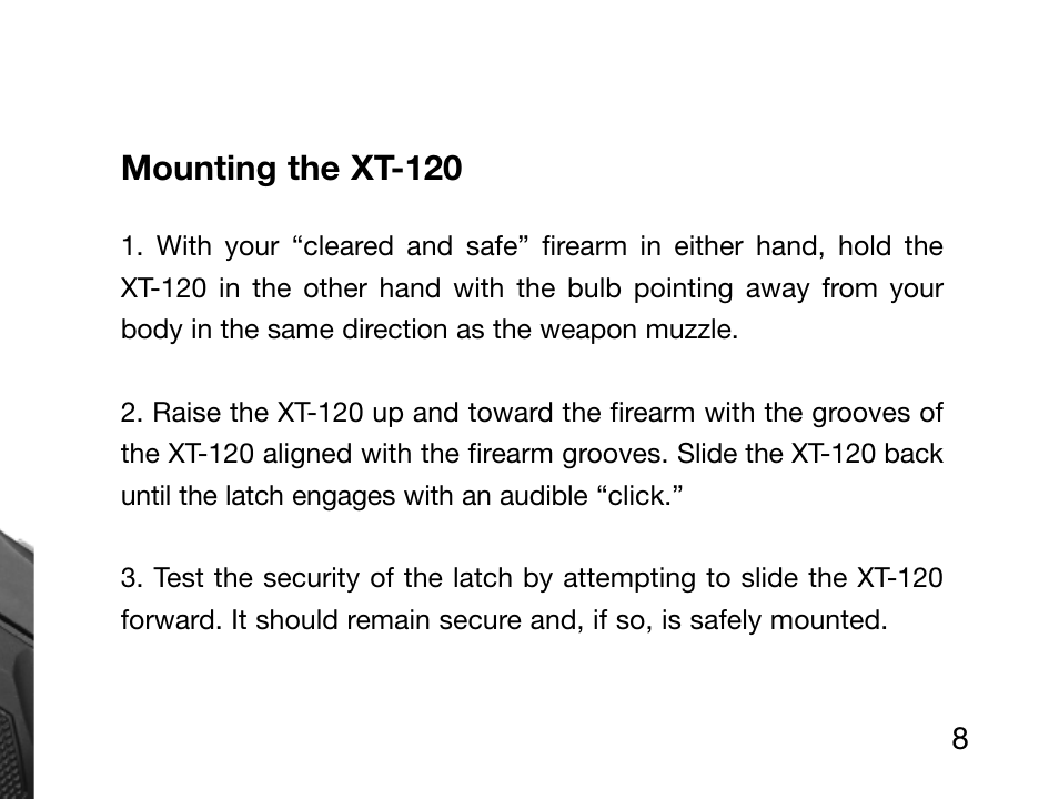 Mounting the xt-120 | Burris XT-120 User Manual | Page 10 / 24