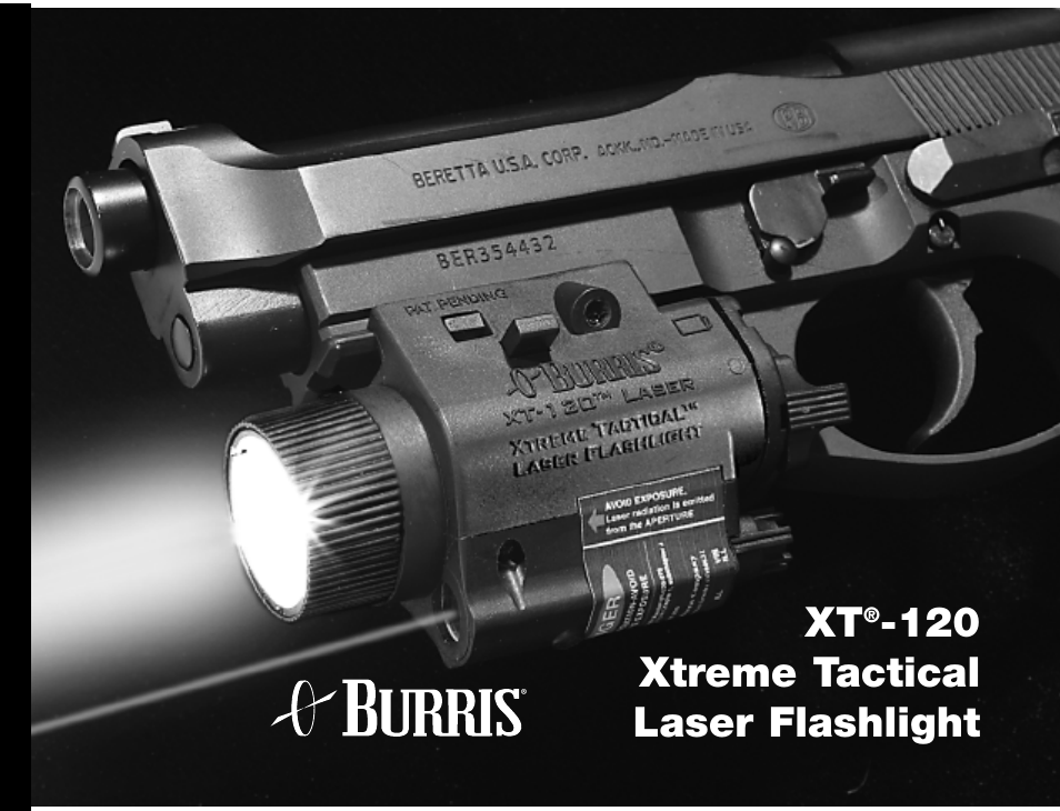 120 xtreme tactical laser flashlight | Burris XT-120 User Manual | Page 2 / 24