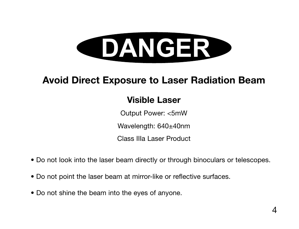 Danger | Burris XT-120 User Manual | Page 6 / 24
