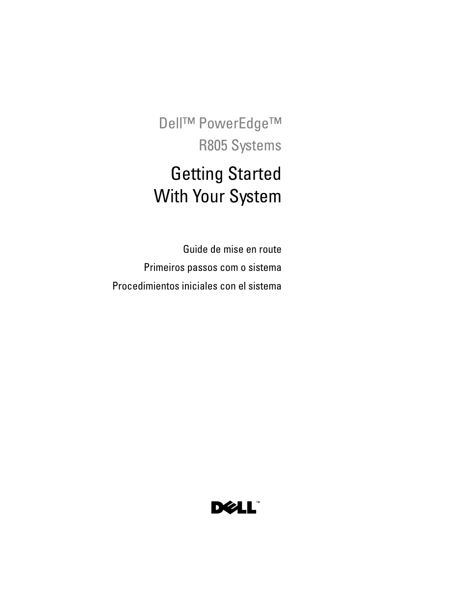 Dell POWEREDGE R805 User Manual | 60 pages