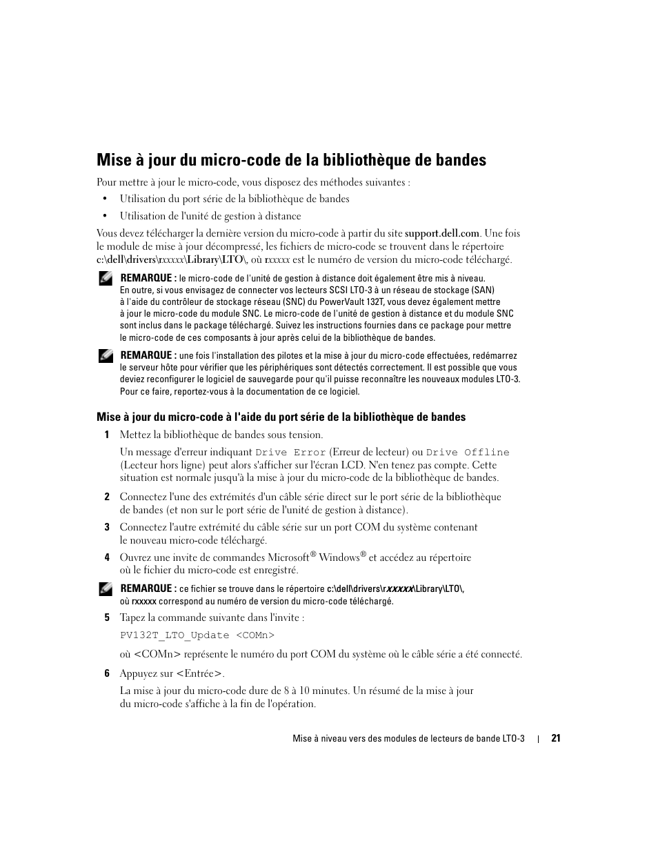Dell PowerVault 132T LTO/SDLT (Tape Library) User Manual | Page 23 / 58