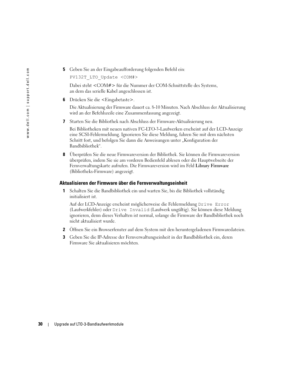 Dell PowerVault 132T LTO/SDLT (Tape Library) User Manual | Page 32 / 58