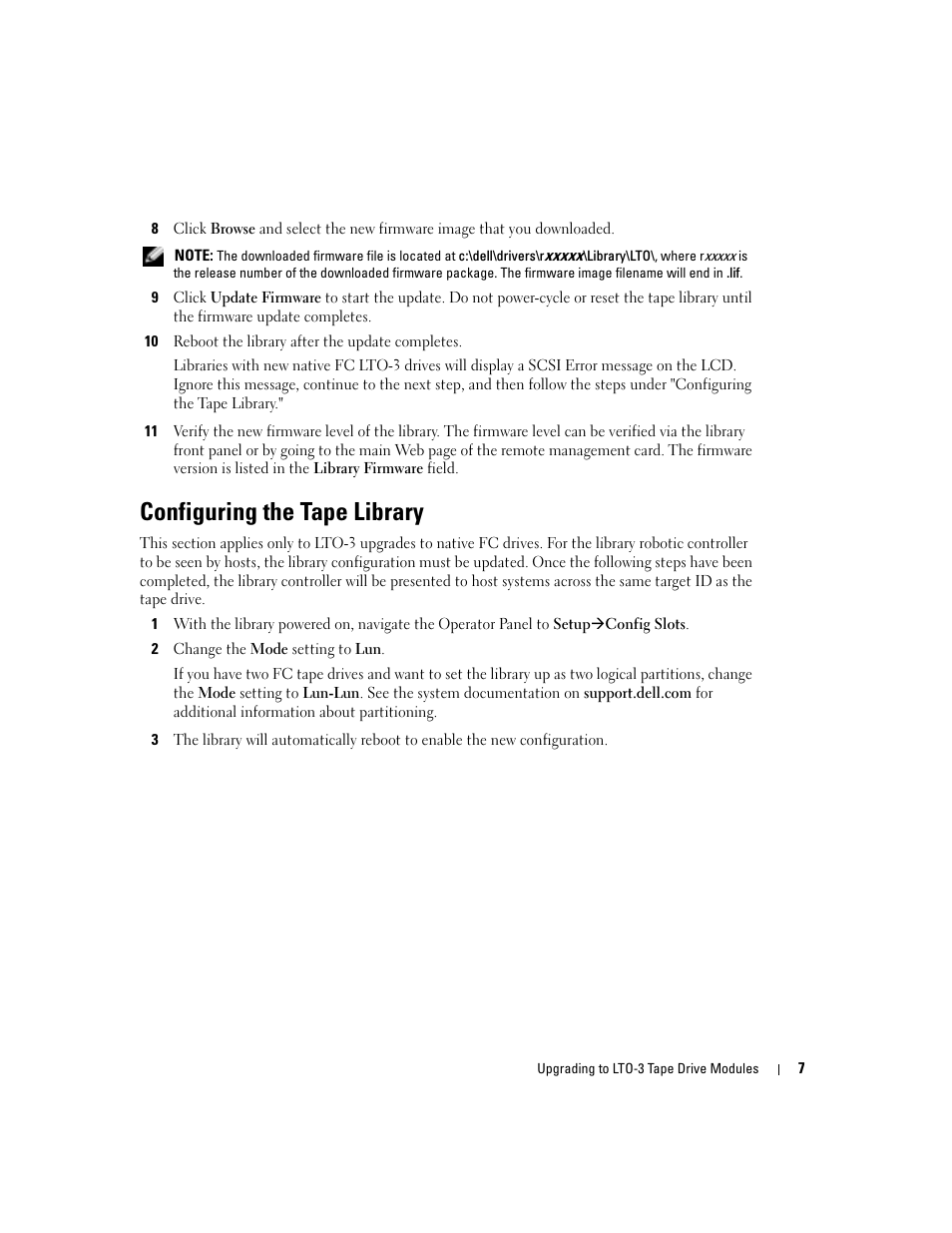 Configuring the tape library | Dell PowerVault 132T LTO/SDLT (Tape Library) User Manual | Page 9 / 58