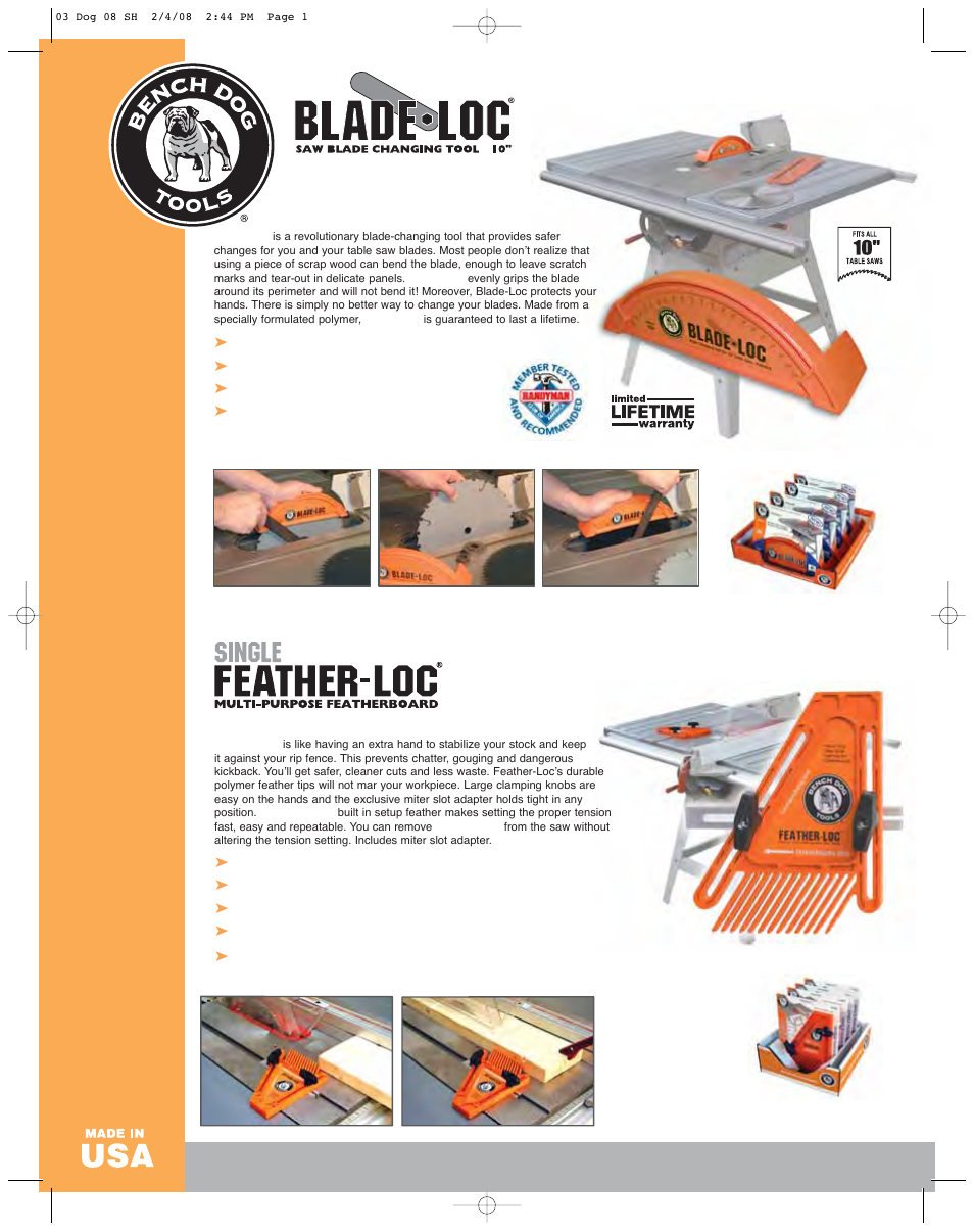 Table saw accessories | Bench Dog Tools Phenolic ProPlates User Manual | Page 3 / 20