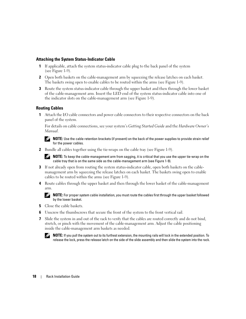 Attaching the system status-indicator cable, Routing cables | Dell PowerEdge 2900 User Manual | Page 20 / 110