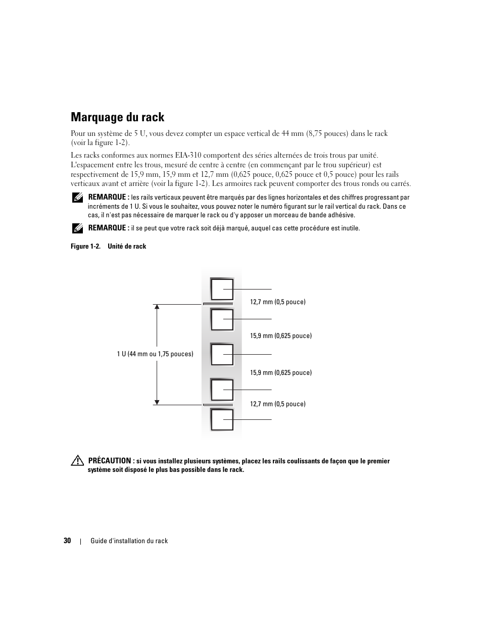 Marquage du rack | Dell PowerEdge 2900 User Manual | Page 32 / 110
