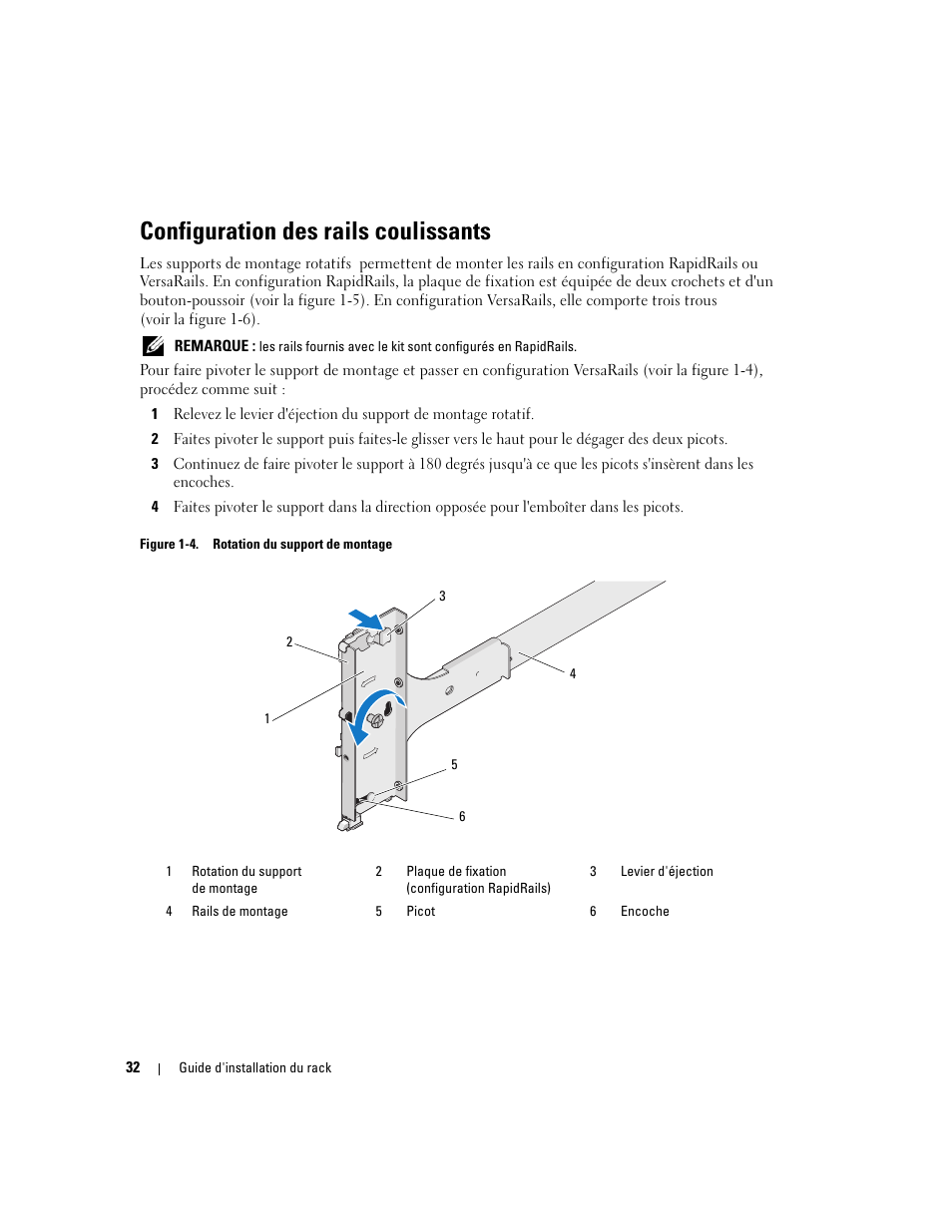 Configuration des rails coulissants | Dell PowerEdge 2900 User Manual | Page 34 / 110