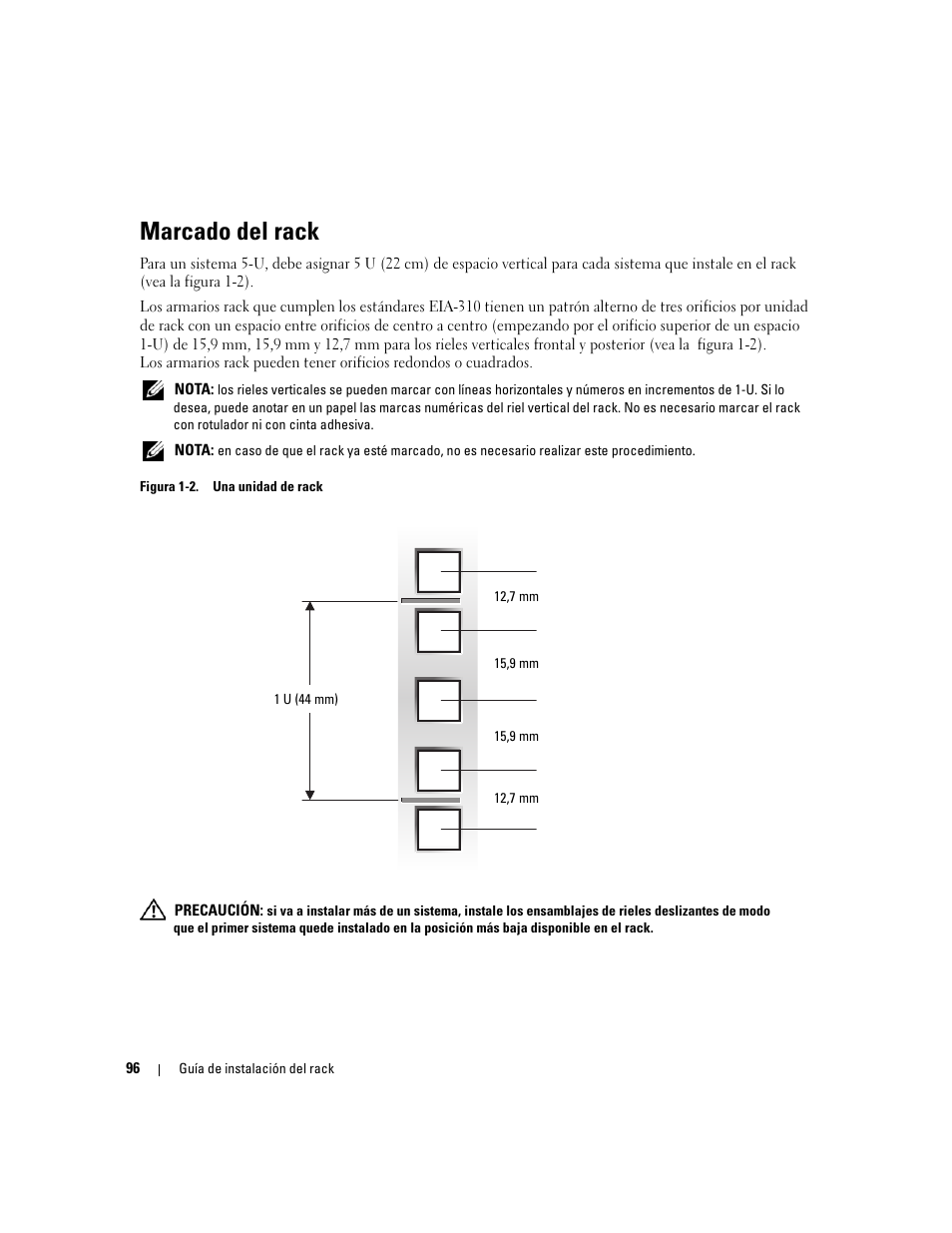 Marcado del rack | Dell PowerEdge 2900 User Manual | Page 98 / 110