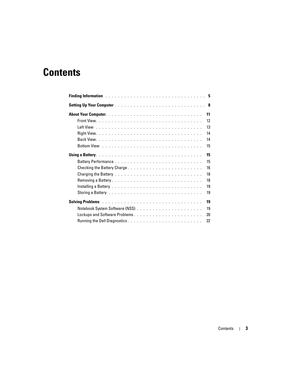 Dell Latitude D410 User Manual | Page 3 / 110