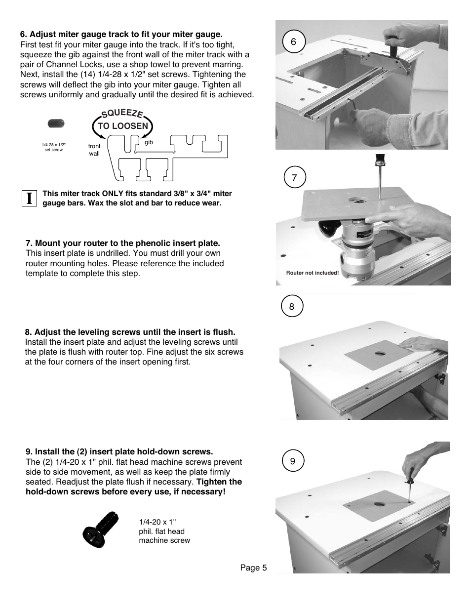 Bench Dog Tools RT400 User Manual | Page 5 / 6