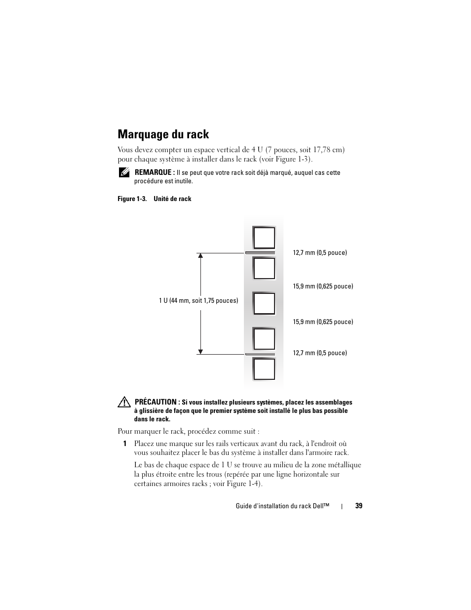 Marquage du rack | Dell PowerEdge 6850 User Manual | Page 41 / 142