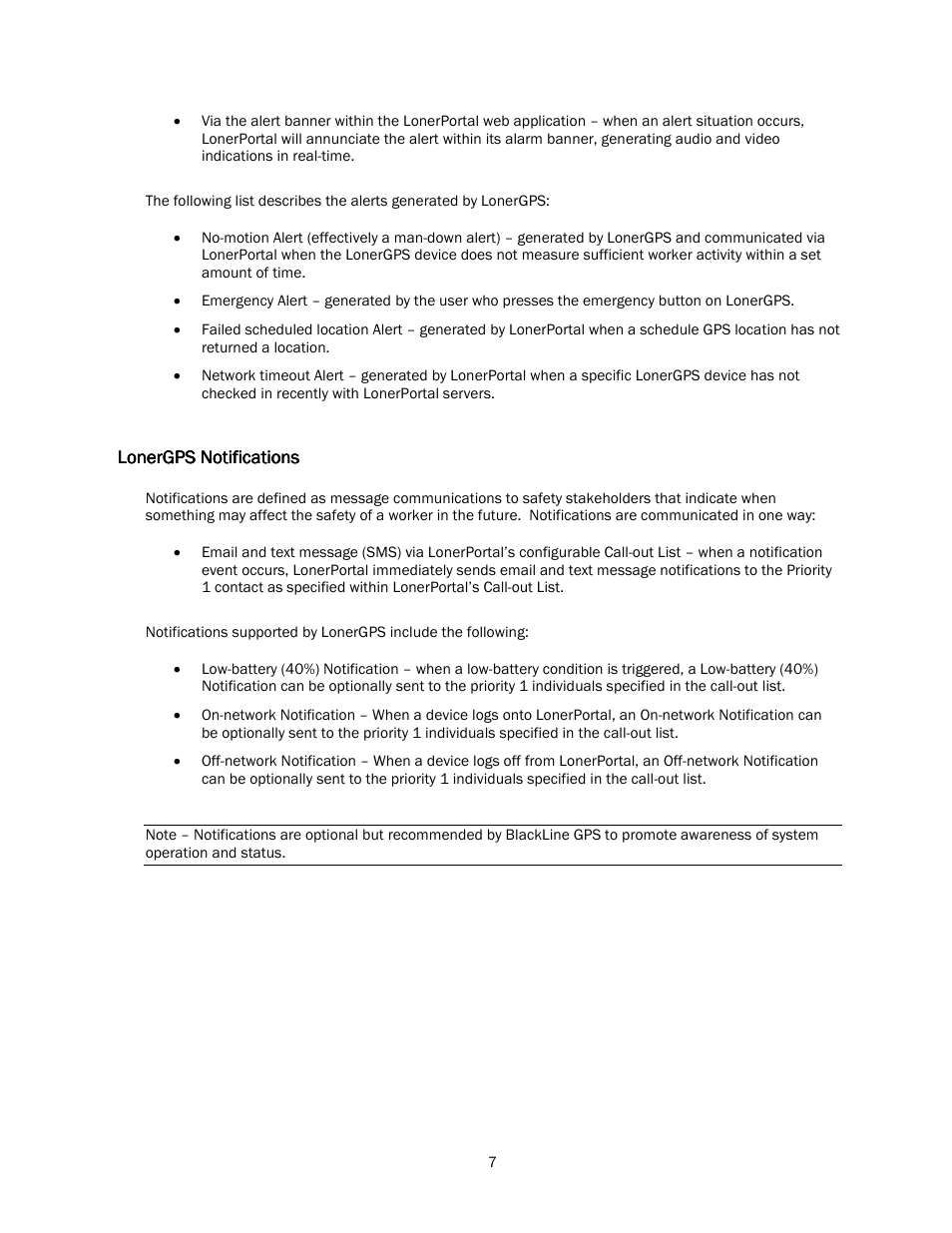 Blackline GPS LonerGPS User Manual | Page 7 / 15