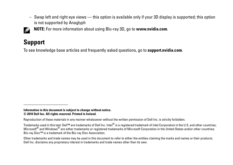 Support | Dell XPS 15 (L501X, Late 2010) User Manual | Page 7 / 36