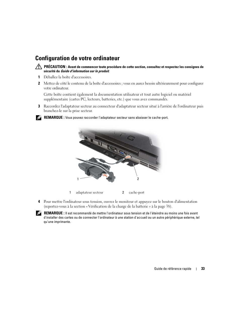 Configuration de votre ordinateur | Dell Latitude D620 ATG User Manual | Page 33 / 98