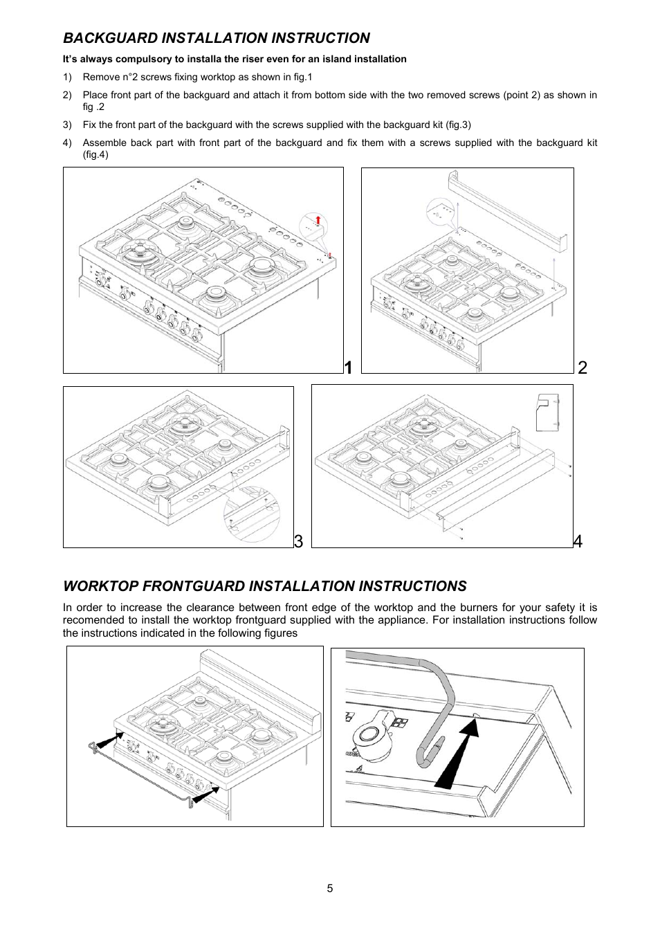 Bertazzoni X304GGVNE User Manual | Page 5 / 29