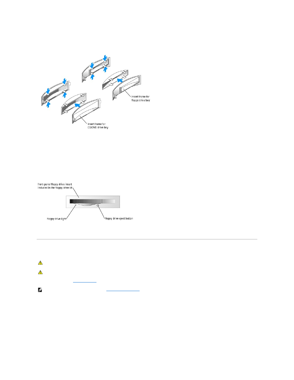 Floppy drive, Removing a floppy drive | Dell Dimension 8400 User Manual | Page 23 / 47