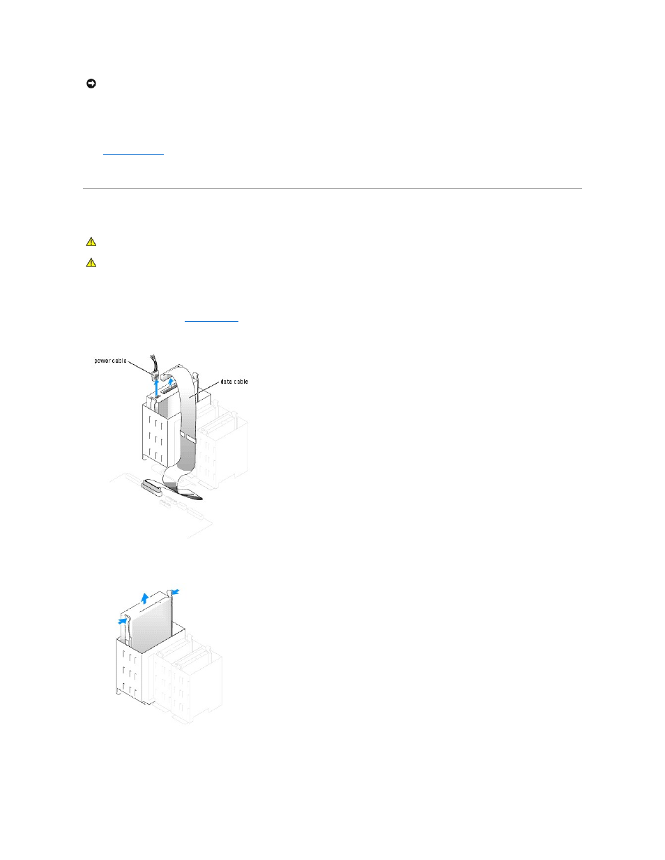 Cd/dvd drive, Removing a cd/dvd drive | Dell Dimension 8400 User Manual | Page 25 / 47