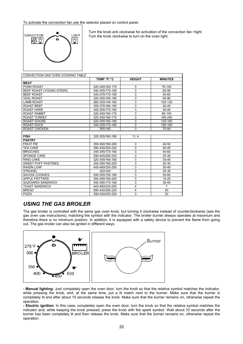 Using the gas broiler | Bertazzoni H304GGVVI User Manual | Page 20 / 27
