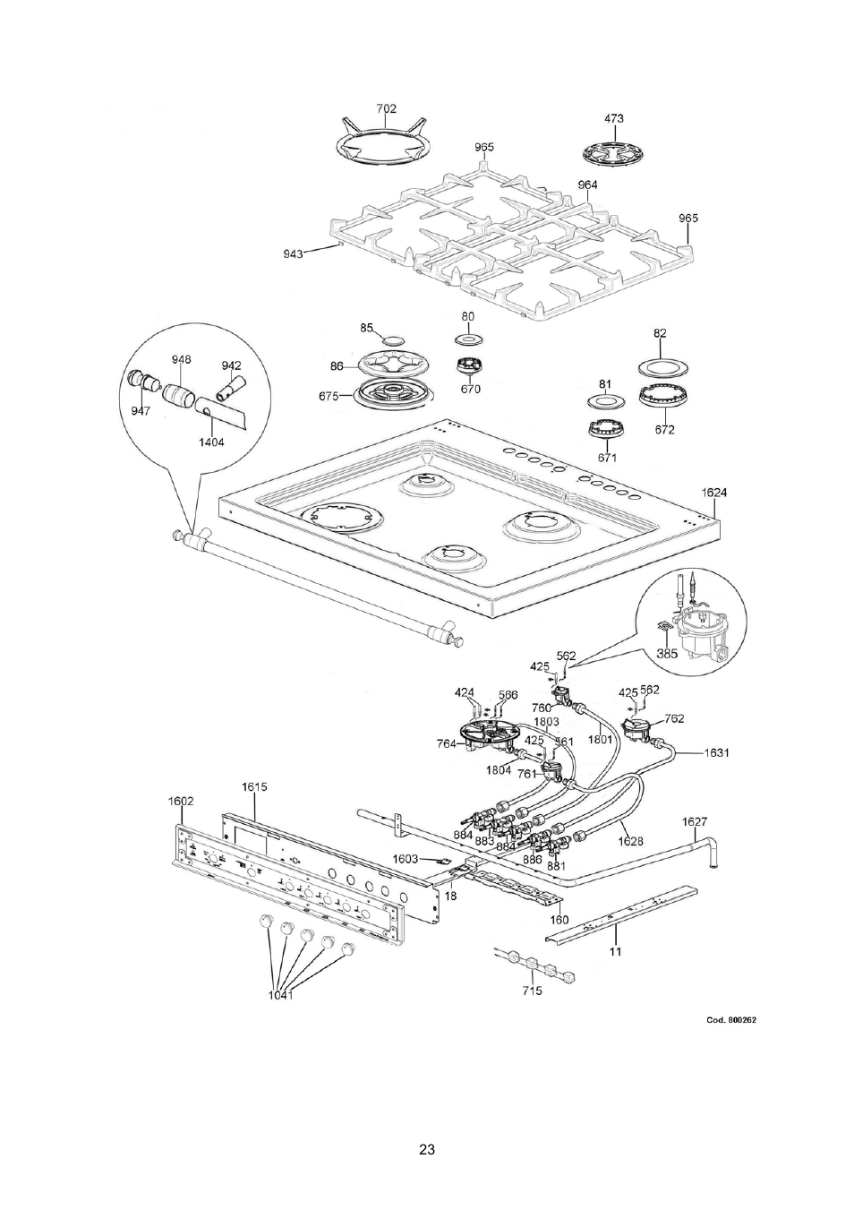 Bertazzoni H304GGVVI User Manual | Page 23 / 27