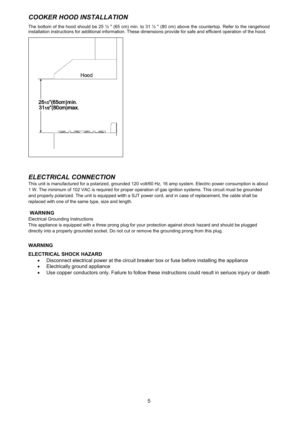 Bertazzoni Z36500X User Manual | Page 5 / 16