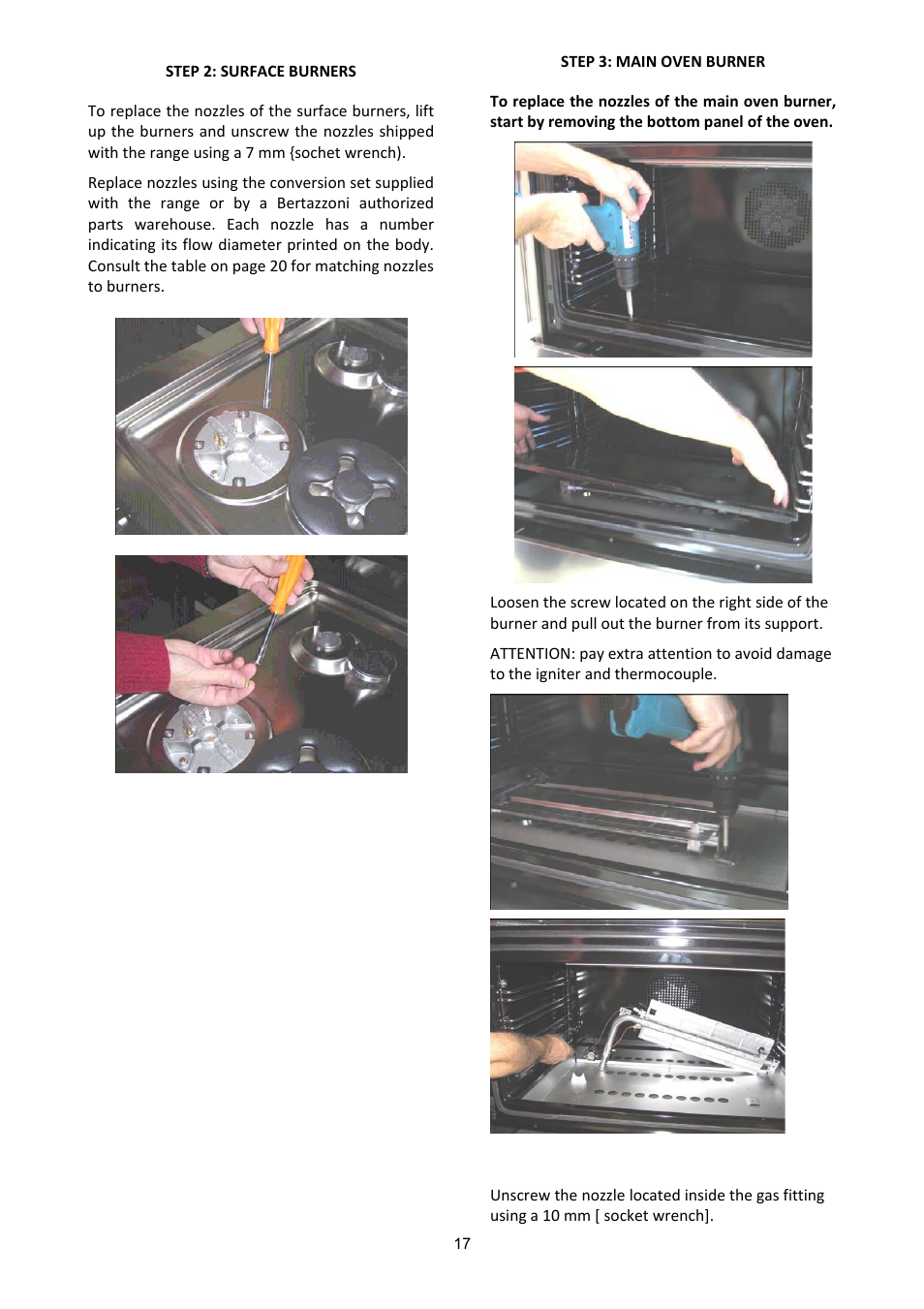 Bertazzoni A365GGVXT User Manual | Page 17 / 32