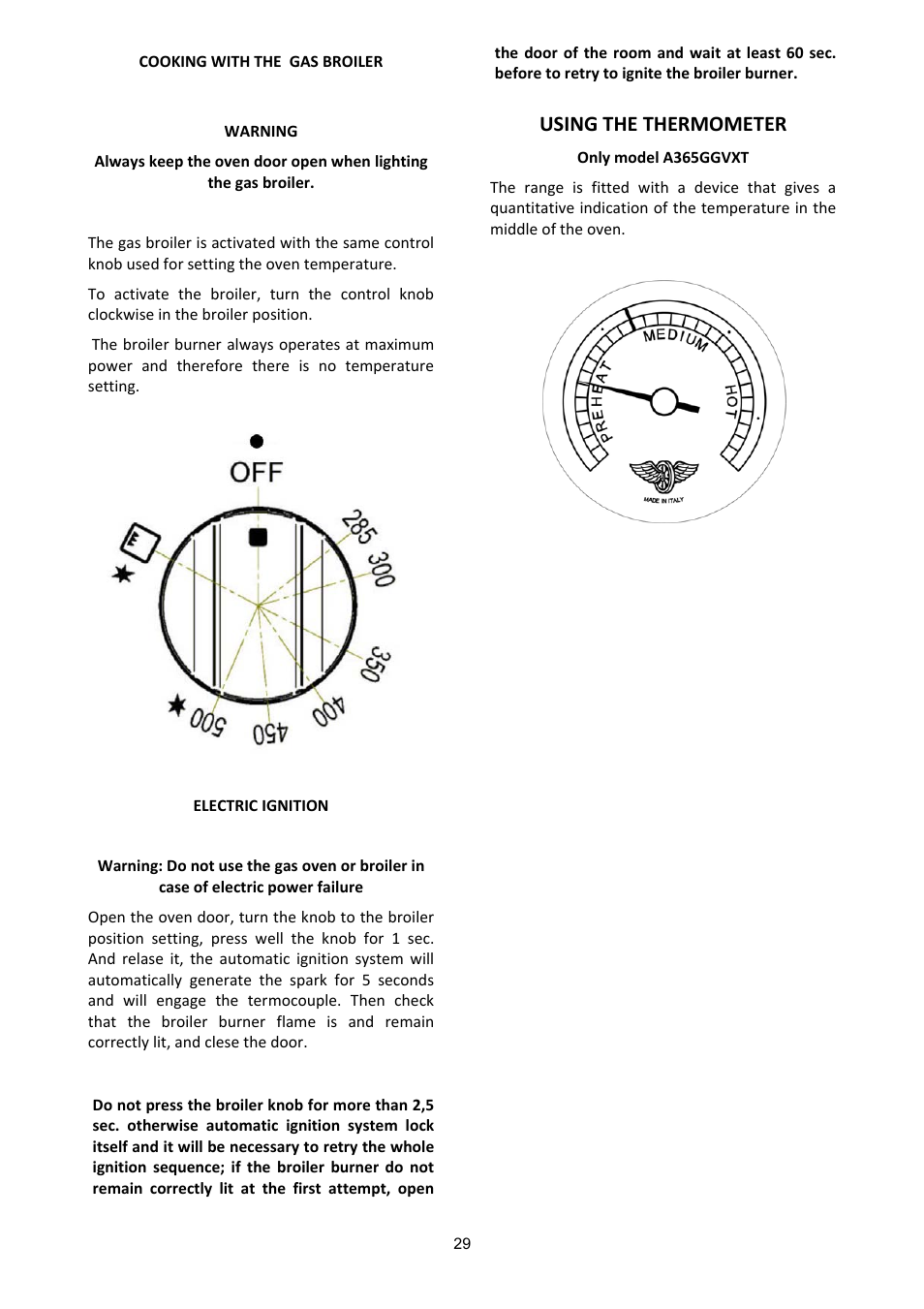 Using the thermometer | Bertazzoni A365GGVXT User Manual | Page 29 / 32