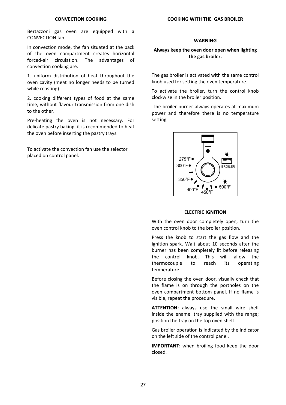 Bertazzoni X365GGVGI User Manual | Page 27 / 39