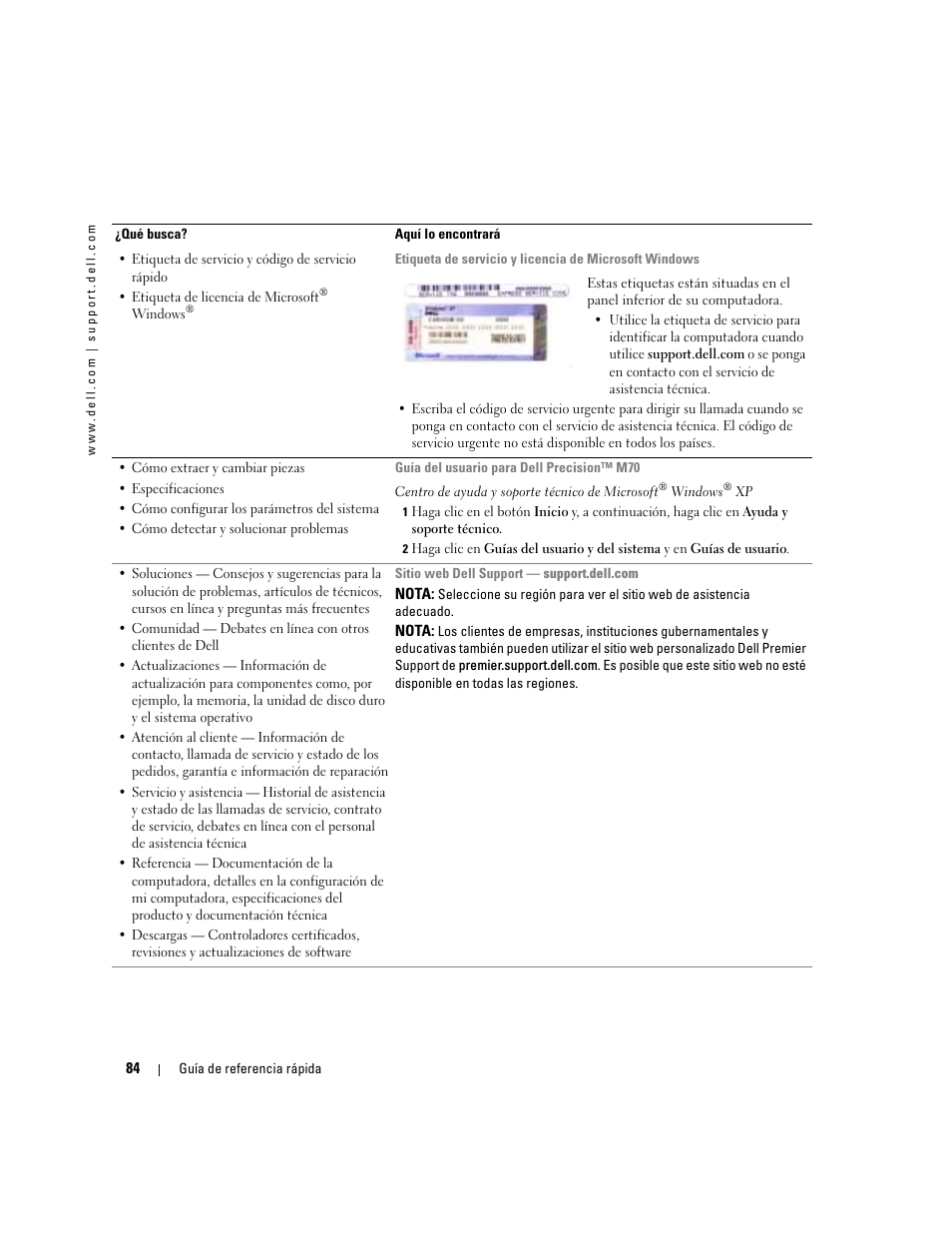 Dell Precision M70 User Manual | Page 84 / 104