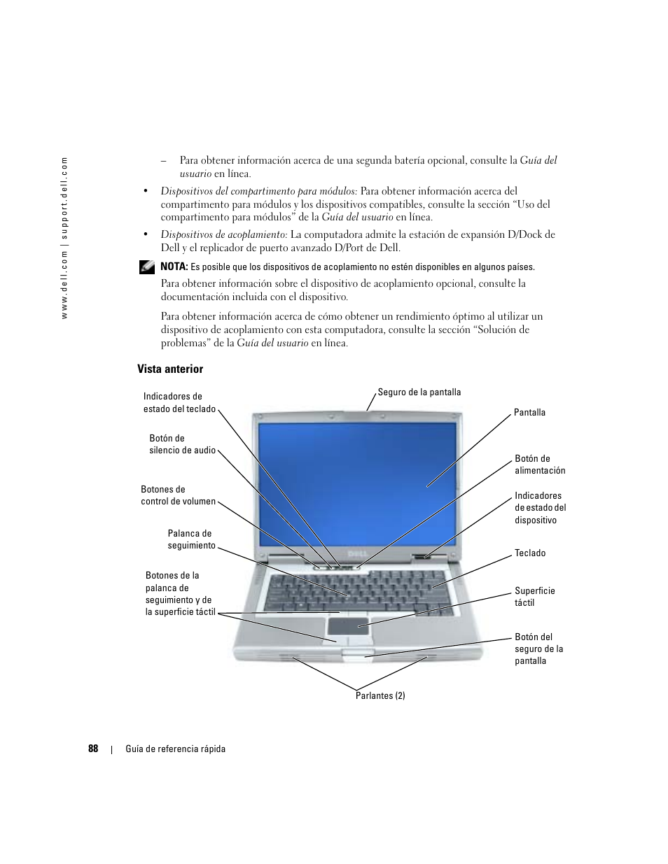 Vista anterior | Dell Precision M70 User Manual | Page 88 / 104