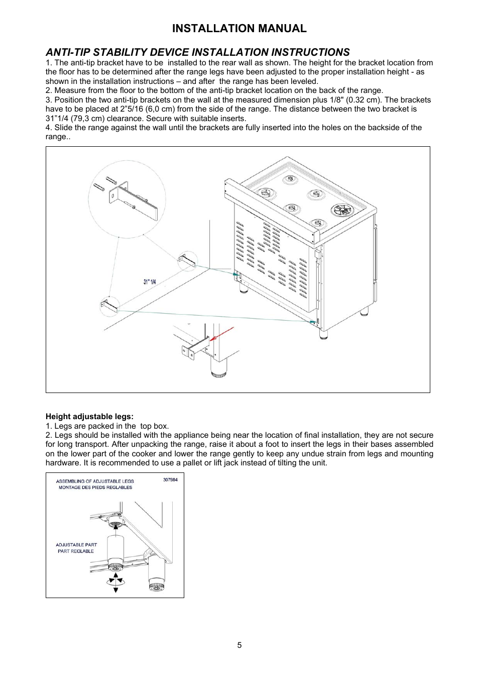 Installation manual | Bertazzoni H366GGVNE User Manual | Page 5 / 32