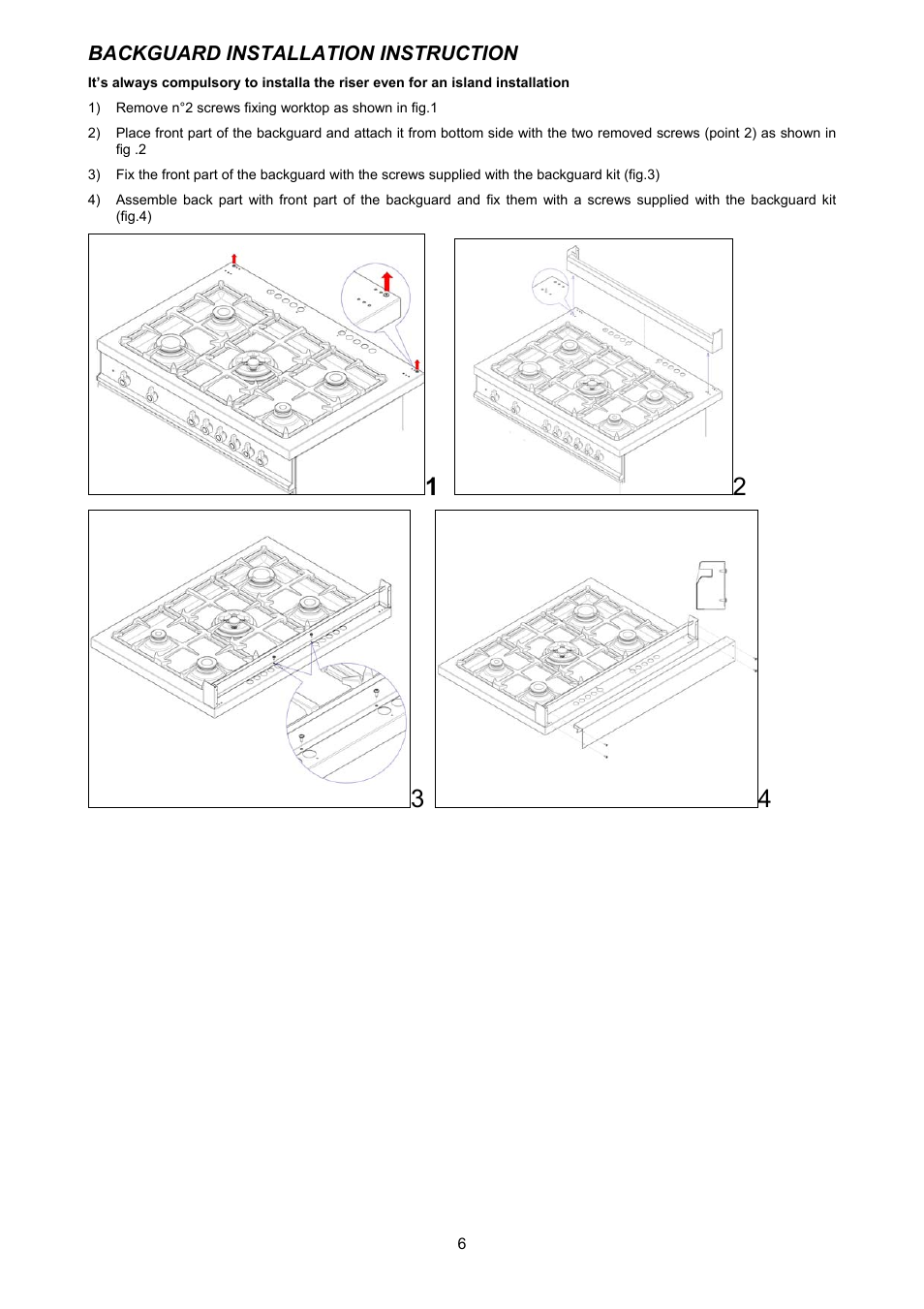 Bertazzoni H366GGVNE User Manual | Page 6 / 32