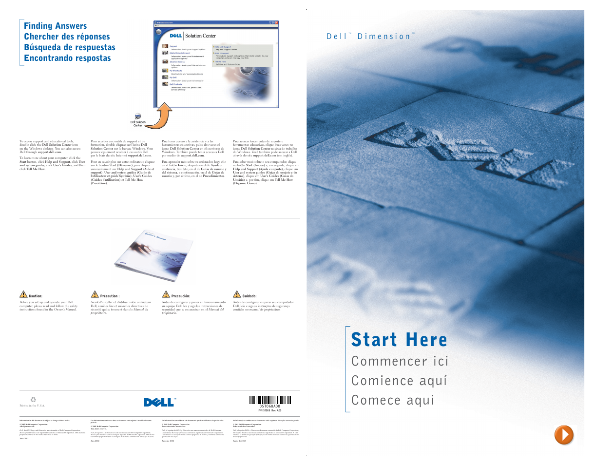 Dell Dimension 2300 User Manual | 2 pages