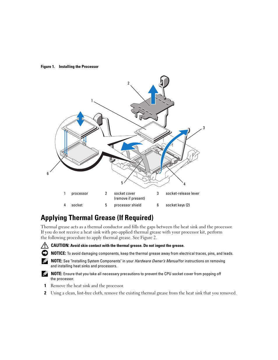 Applying thermal grease (if required) | Dell PowerEdge SC1435 User Manual | Page 2 / 21