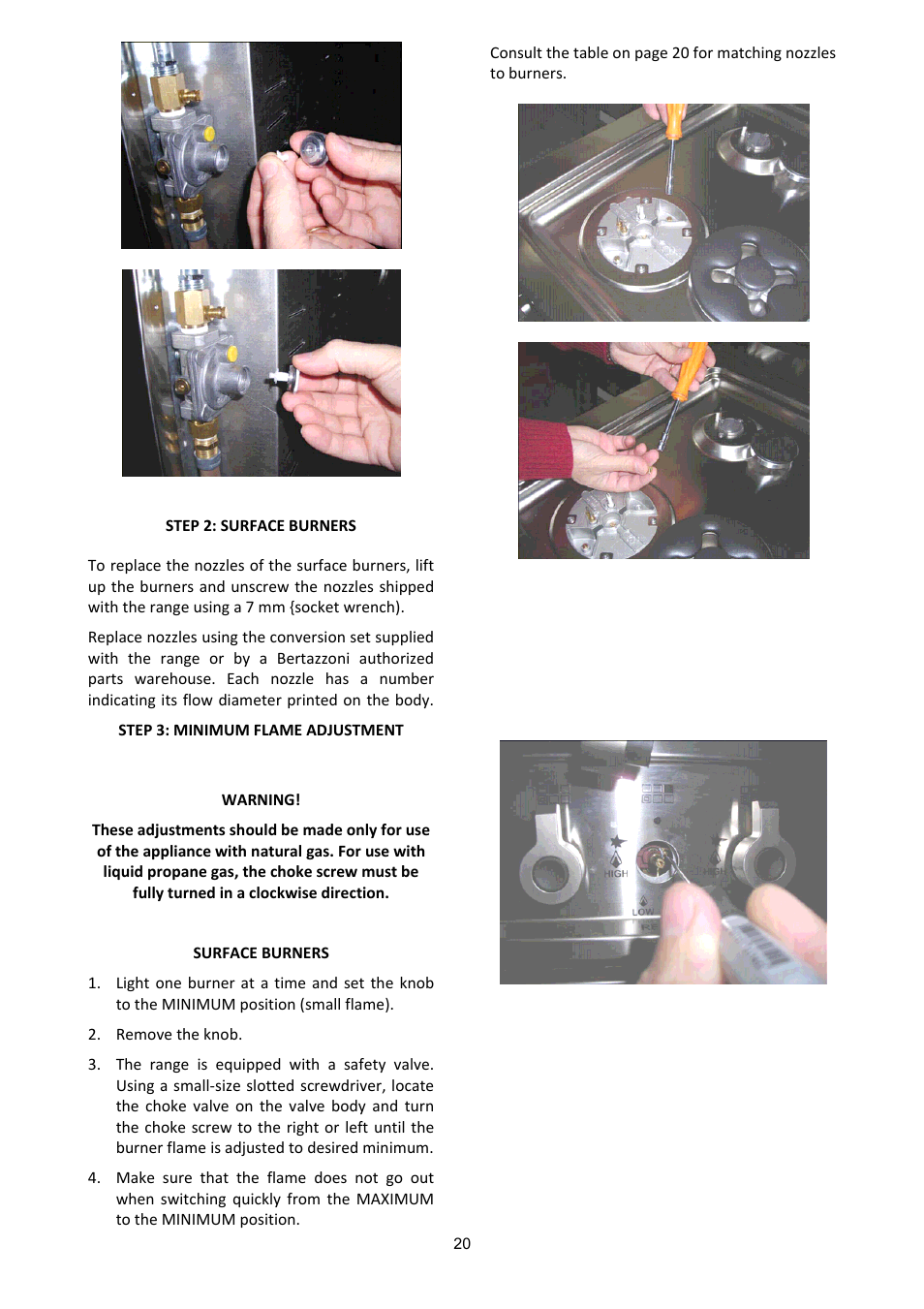 Bertazzoni X304PIRVE User Manual | Page 20 / 48