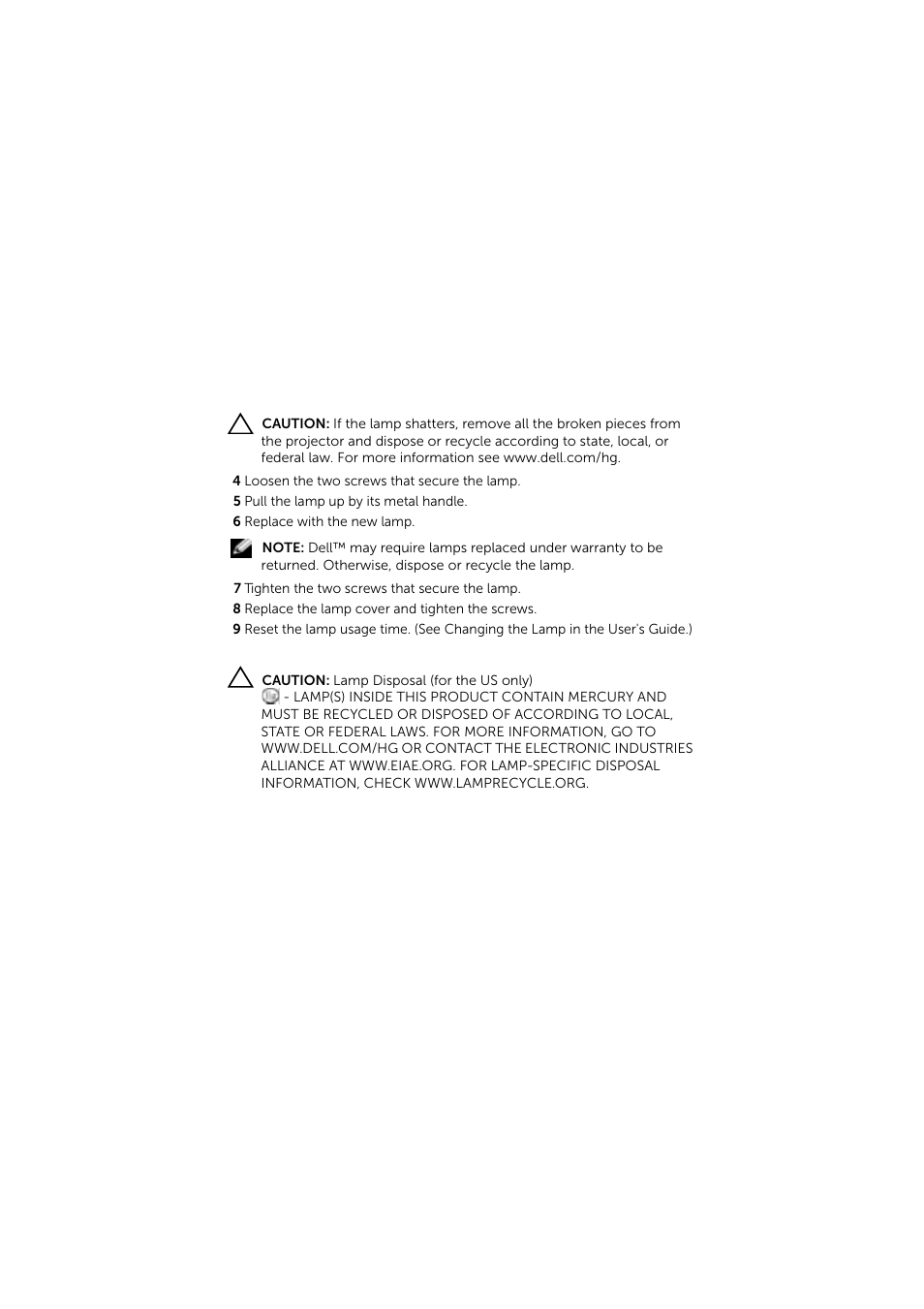 Dell S520 Projector User Manual | Page 5 / 42