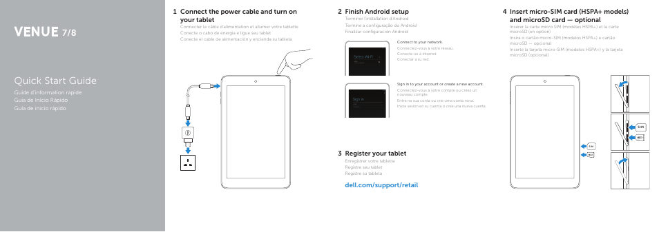 Dell Venue 7 User Manual | 2 pages