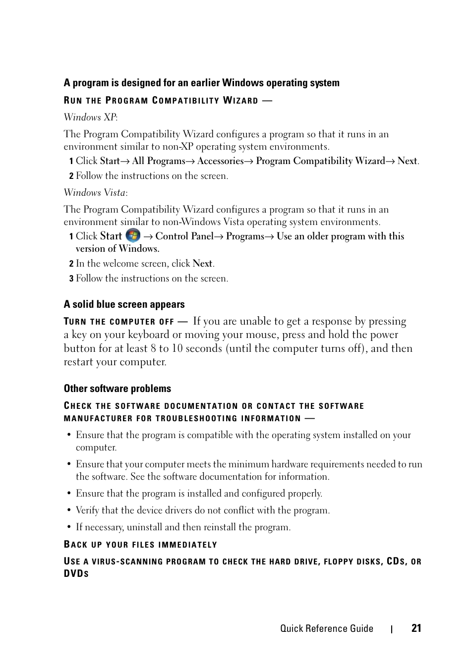 Dell Latitude D430 (Mid 2007) User Manual | Page 21 / 116